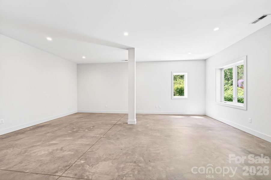 Spacious Lower-Level Living Room