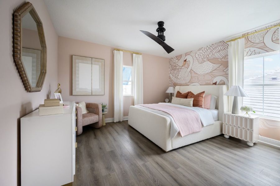 Representative furnished interior of a home built from the Bayport II by Homes by WestBay in Longleaf at Grand Park, Sarasota (Image 9).