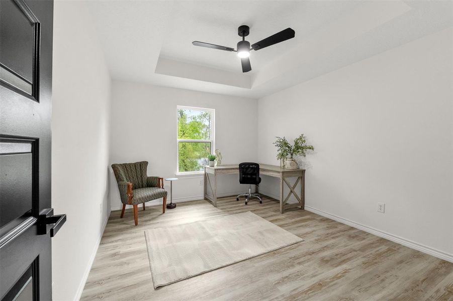 Furnished interior view inside a new home in , Point Blank (Image 30).