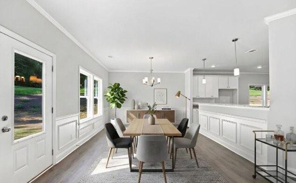 Furnished interior view inside a new home in , Gray (Image 15).