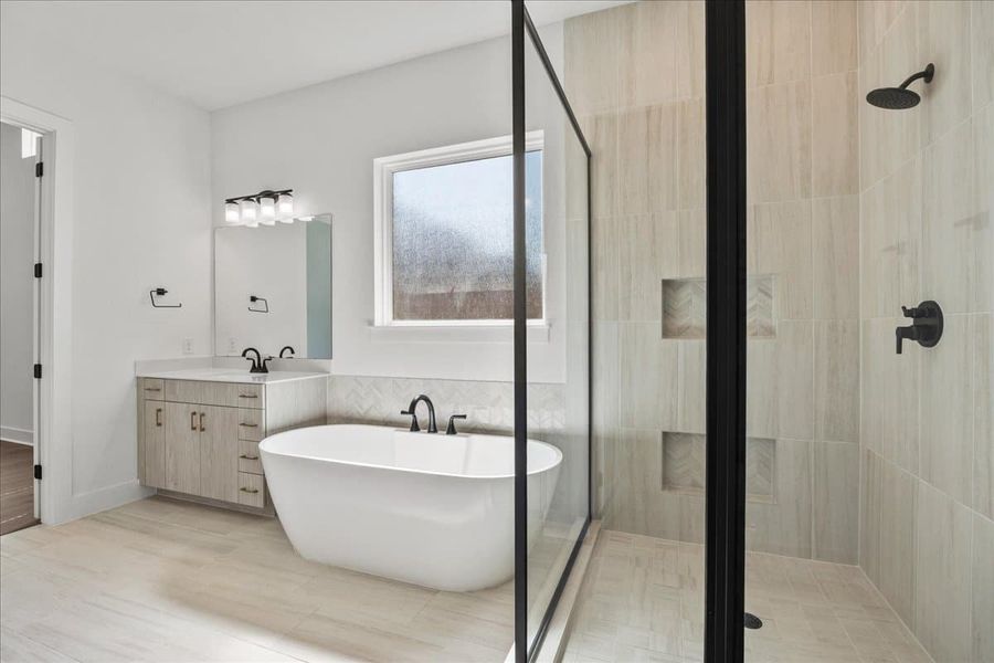 Furnished interior view inside a new home in Sunfield, Buda (Image 10).