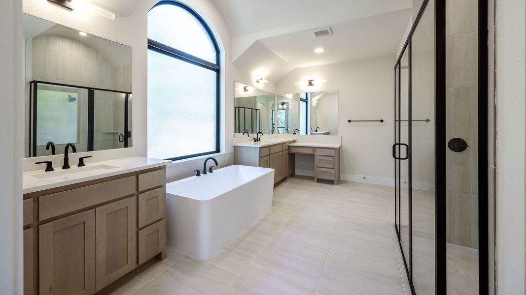 Furnished interior view inside a new home in Parkside on the River West, Georgetown (Image 8).