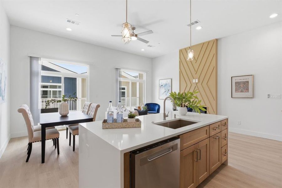 Furnished interior view inside a new home in , Dallas (Image 7).
