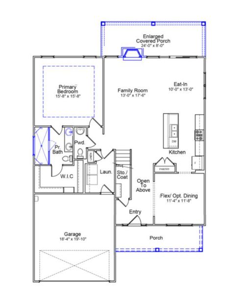 2D floor plan layout of this home in Lochton, Summerville, SC (Image 3).