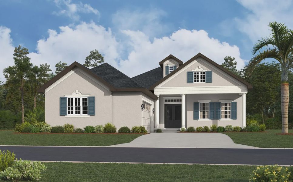 Representative exterior photo of a completed home built from the Cypress Home Builder IN Pasco Hernando Counties Sp by Vitale Homes in Southern Hills Plantation, Brooksville, FL (Image 4).