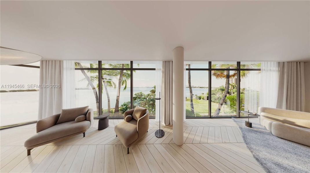 Furnished interior view inside a new home in , Miami (Image 4).