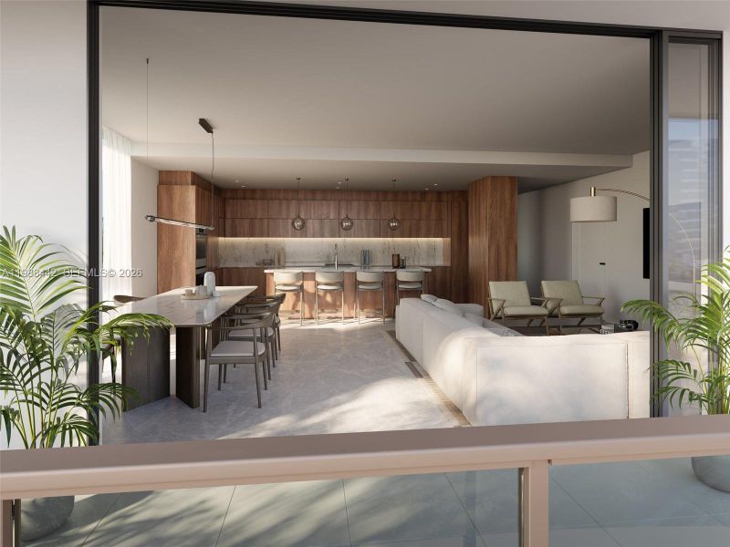 Furnished interior view inside a new home in , Miami (Image 7).