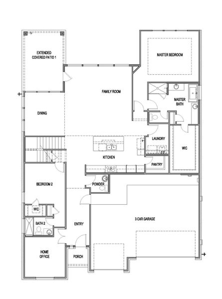 2D floor plan layout of this home in East View Farms, Georgetown, TX (Image 4). 2D floor plan layout of this home in East View Farms, Georgetown, TX (Image 4).