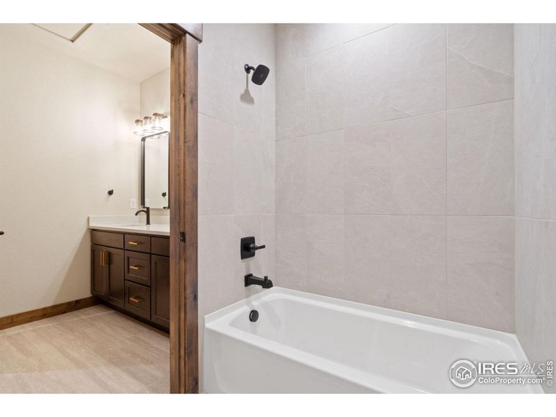 Tile shower and flooring