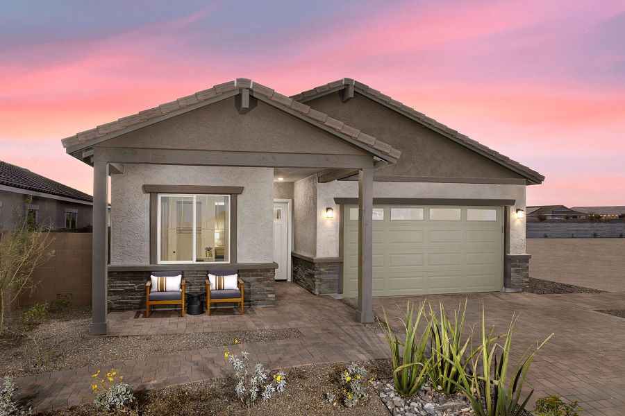 Representative exterior photo of a completed home built from the Copper by Mattamy Homes in Tyler Ranch, Buckeye, AZ (Image 24).