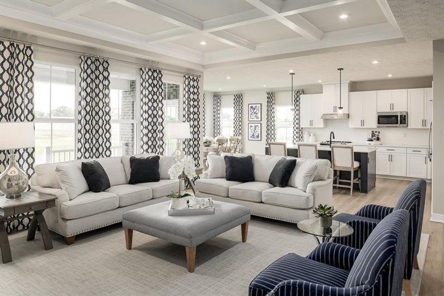 Furnished interior view inside a new home in The Retreat at Bridle Creek, White House (Image 4).