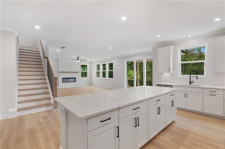 Furnished interior view inside a new home in Tiberon Woods, Cumming (Image 5).
