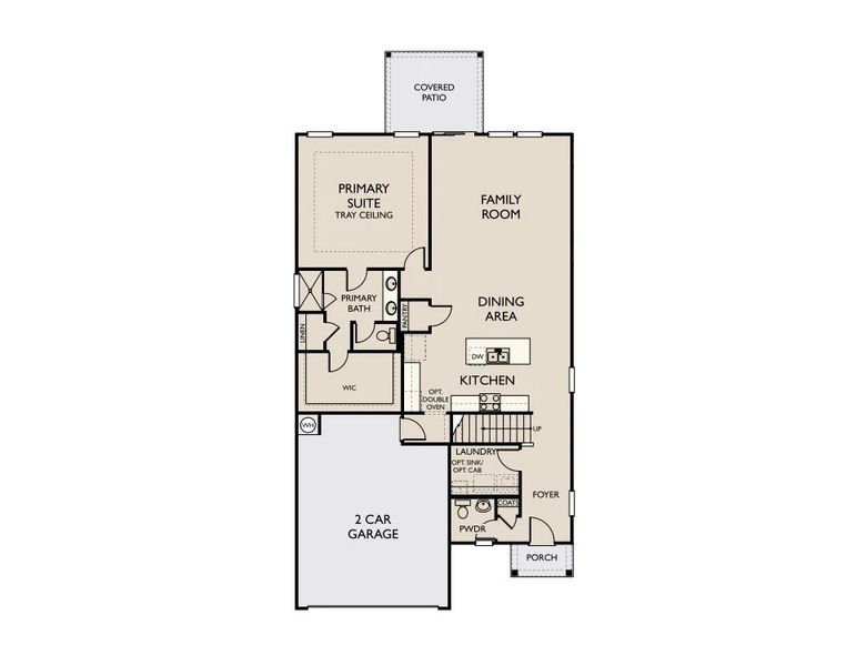 2D floor plan layout of this home in Ascent at Arbor Ridge, La Vergne, TN (Image 5).