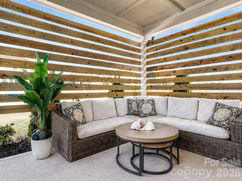 Exterior details and patio area of a home in Wilson Creek Executive Series, Indian Land (Image 4).