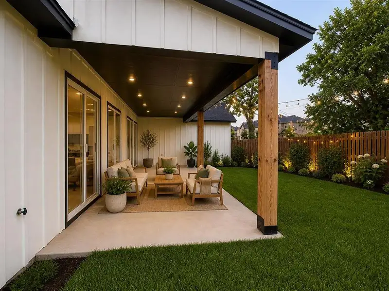 Exterior details and patio area of a home in , Willow Park (Image 4).