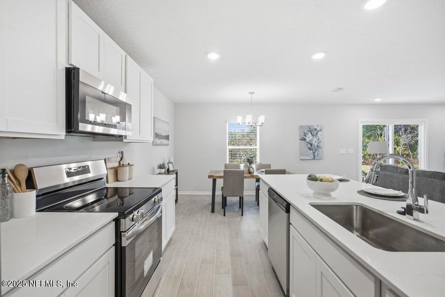 Furnished interior view inside a new home in Kings Landing, Jacksonville (Image 7). Furnished interior view inside a new home in Kings Landing, Jacksonville (Image 7).