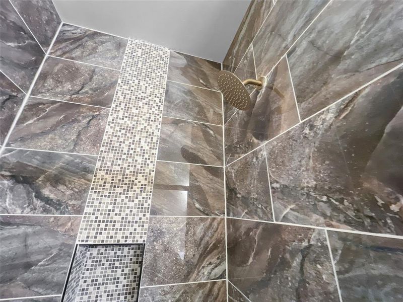 Interior details featuring tiled shower