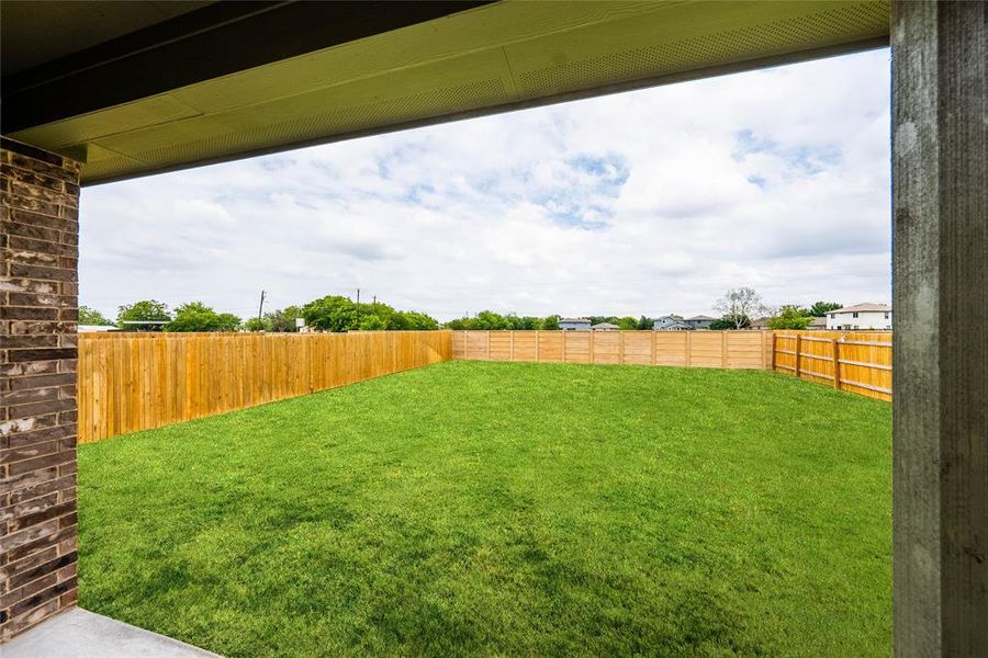 Covered back patio