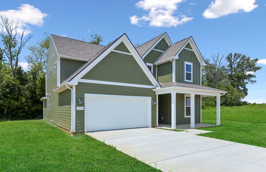 Front exterior of a new home in Glenview Farms, Murfreesboro, TN, highlighting curb appeal (Image 30).
