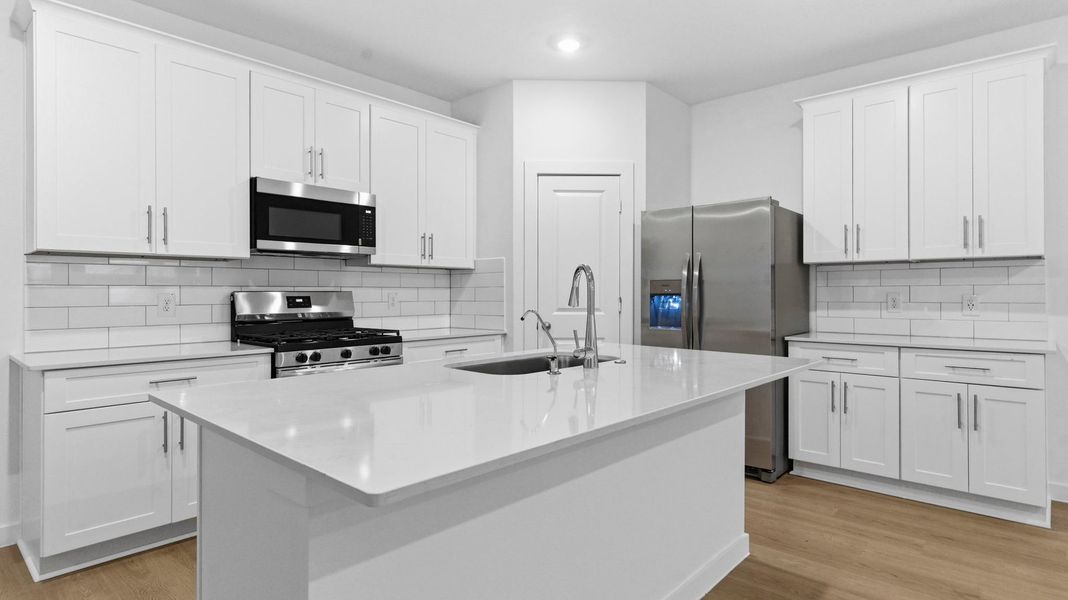 Furnished interior view inside a new home in Lakes at Westland Ranch, League City (Image 4).