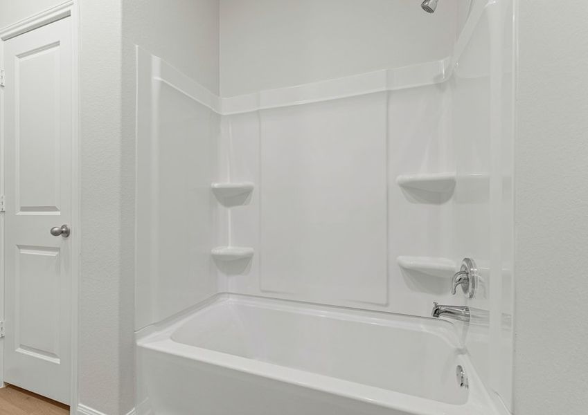 Tub/shower combination in the master bathroom Tub/shower combination in the master bathroom