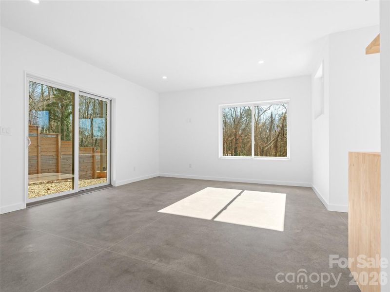 Lower level living space