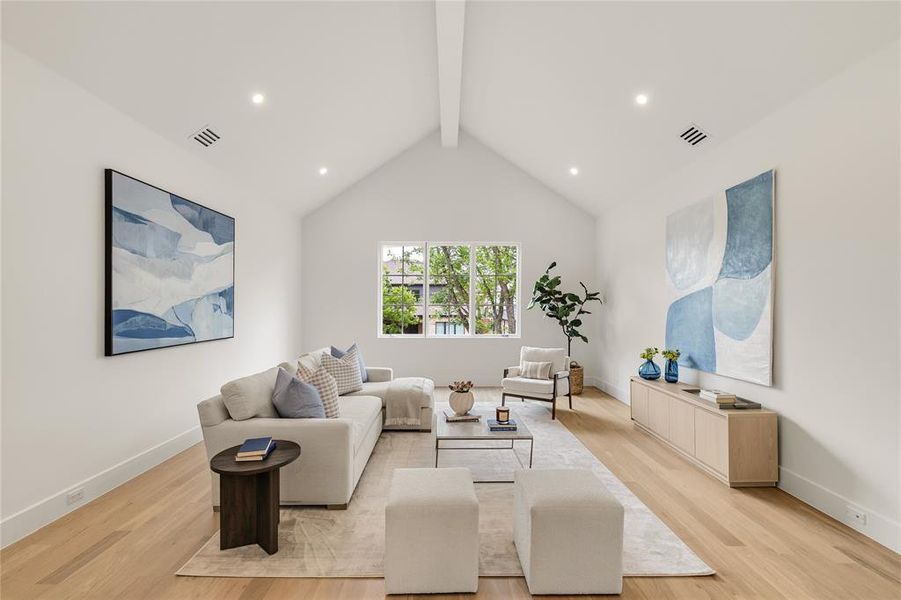 Furnished interior view inside a new home in , Dallas (Image 6).