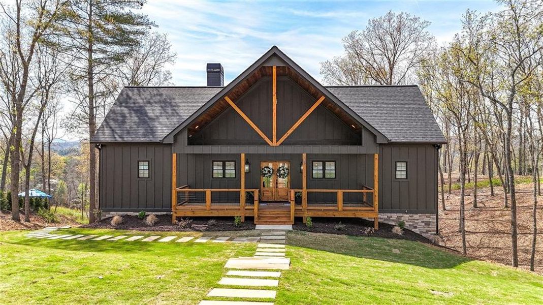 Front exterior of a new home in , Morganton, GA, highlighting curb appeal (Image 1). Front exterior of a new home in , Morganton, GA, highlighting curb appeal (Image 1).