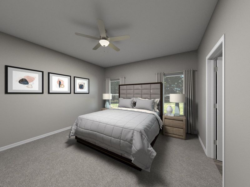 Furnished interior view inside a new home in Colony at Cole Springs - Arbor Collection, Buda (Image 6).