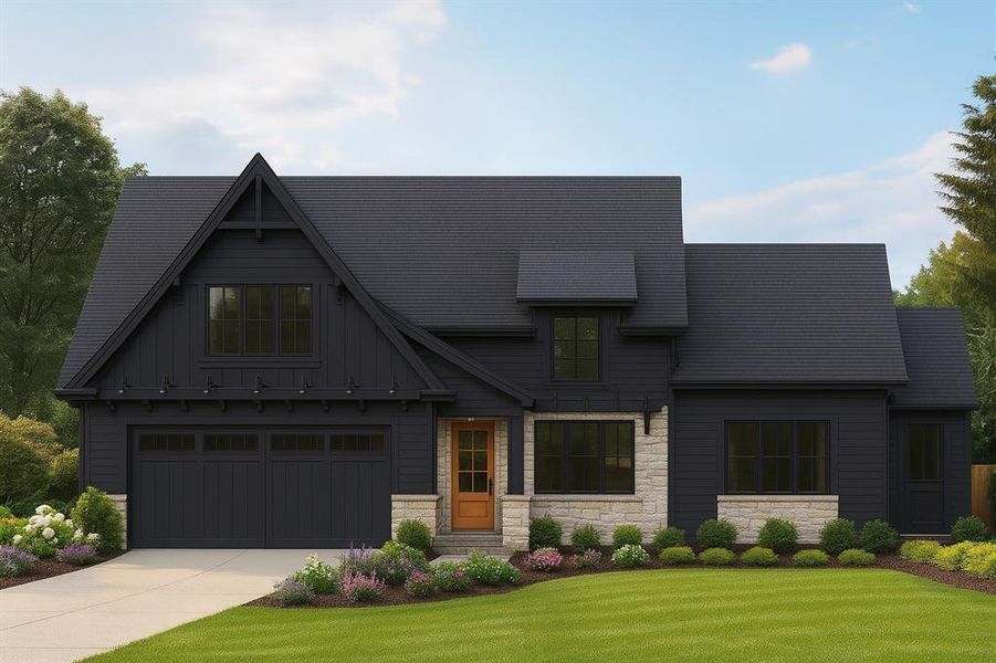 Front exterior of a new home in , Pottsboro, TX, highlighting curb appeal (Image 1).