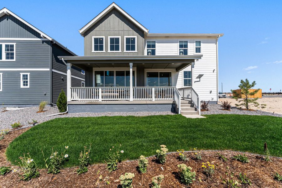 Representative exterior photo of a completed home built from the Fairmount | A Multi-Gen Home by Taylor Morrison in Macanta City Collection, Castle Rock, CO (Image 25).