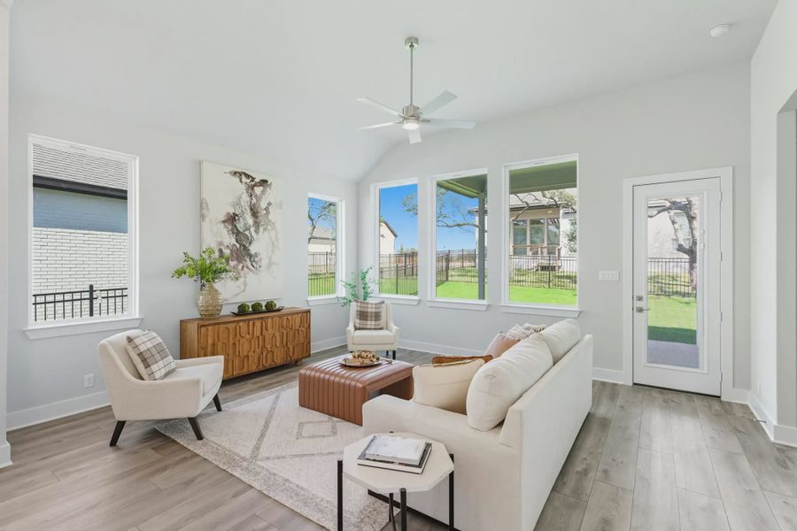 Representative furnished interior of a home built from the Hampton by Chesmar Homes in Buffalo Crossing, Rosenberg (Image 7). Representative furnished interior of a home built from the Hampton by Chesmar Homes in Buffalo Crossing, Rosenberg (Image 7).