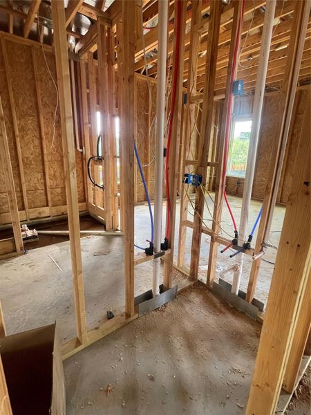 Half bath conveniently located for guests Half bath conveniently located for guests