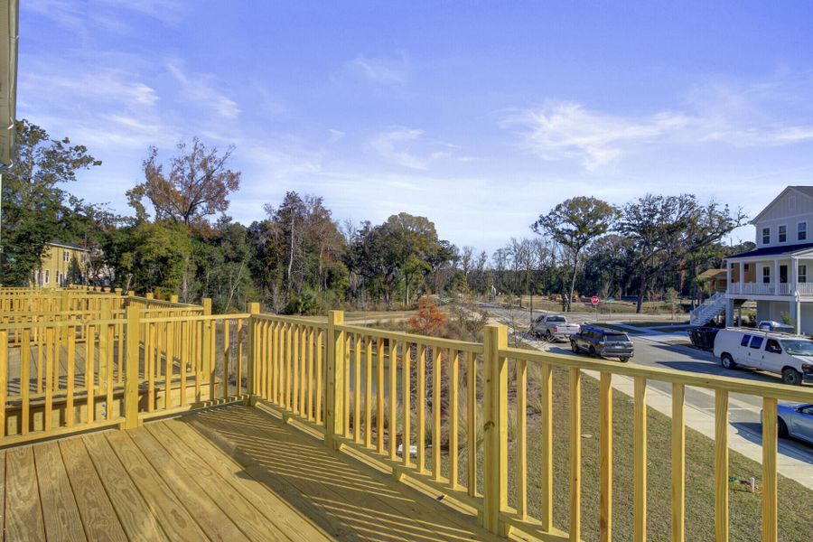 Exterior details and patio area of a home in Indigo Grove Townhomes, Johns Island (Image 3).