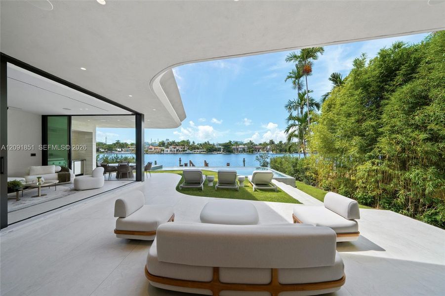 Exterior details and patio area of a home in , Miami Beach (Image 31). Exterior details and patio area of a home in , Miami Beach (Image 31).