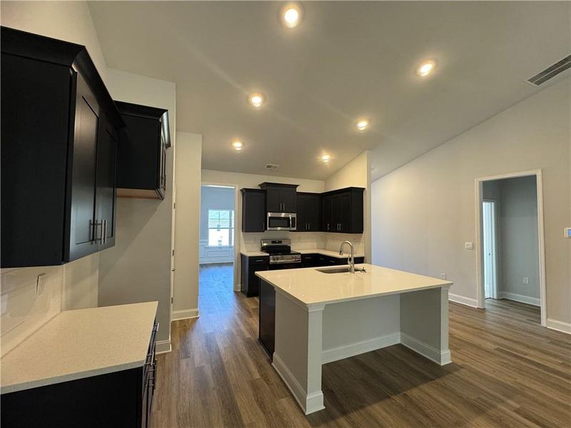 Furnished interior view inside a new home in The Fields of Walnut Creek, Pendergrass (Image 6).