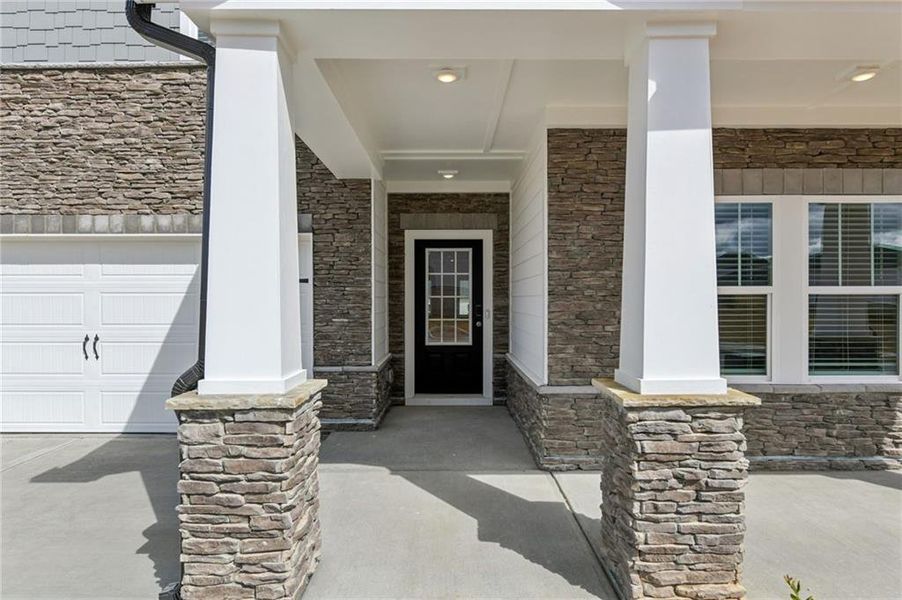 Exterior details and patio area of a home in Parkside at Grayson, Grayson (Image 3).
