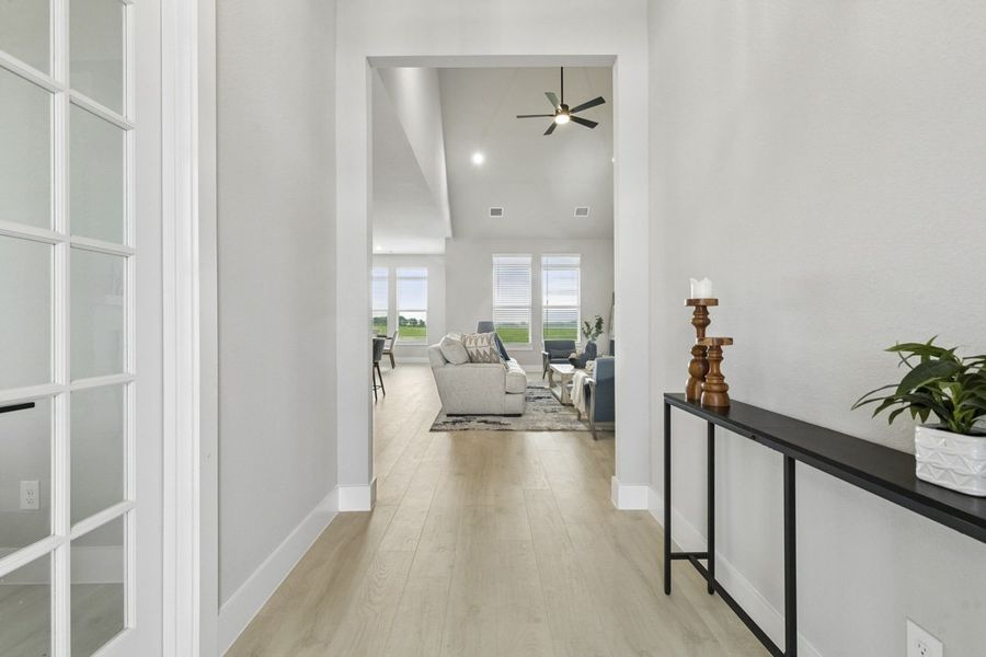 Representative furnished interior of a home built from the The Quartz by Lillian Custom Homes in Peaks at Lone Elm, Waxahachie (Image 8). Representative furnished interior of a home built from the The Quartz by Lillian Custom Homes in Peaks at Lone Elm, Waxahachie (Image 8).