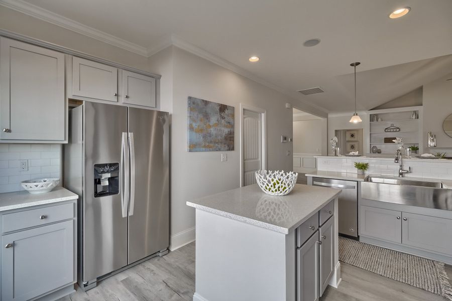 Representative furnished interior of a home built from the Wisteria II by Great Southern Homes in Briarfield, Conway (Image 31).