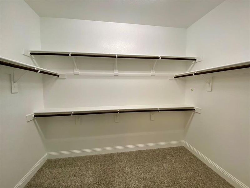 Large walk-in master closet.