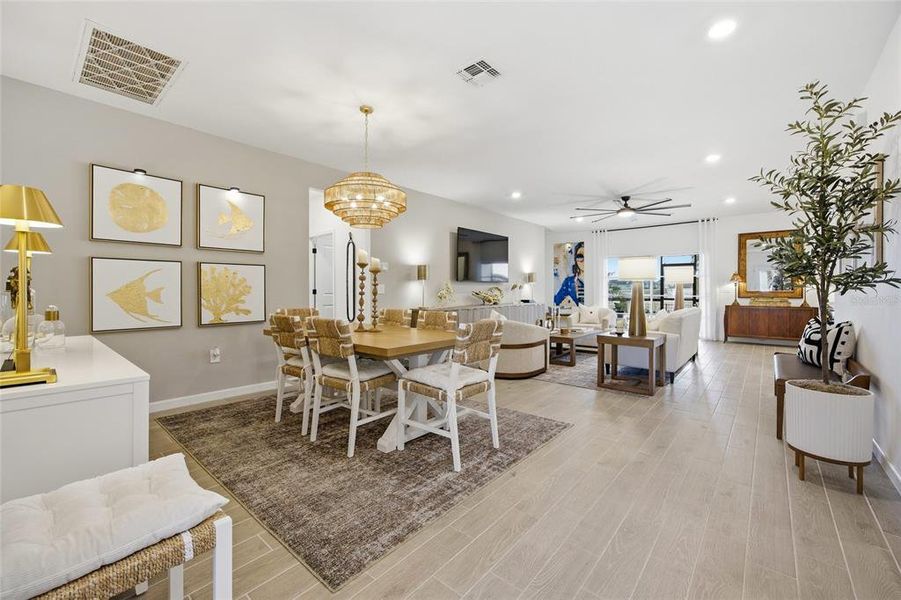 Furnished interior view inside a new home in Pioneer Ranch, Ocala (Image 33). Furnished interior view inside a new home in Pioneer Ranch, Ocala (Image 33).