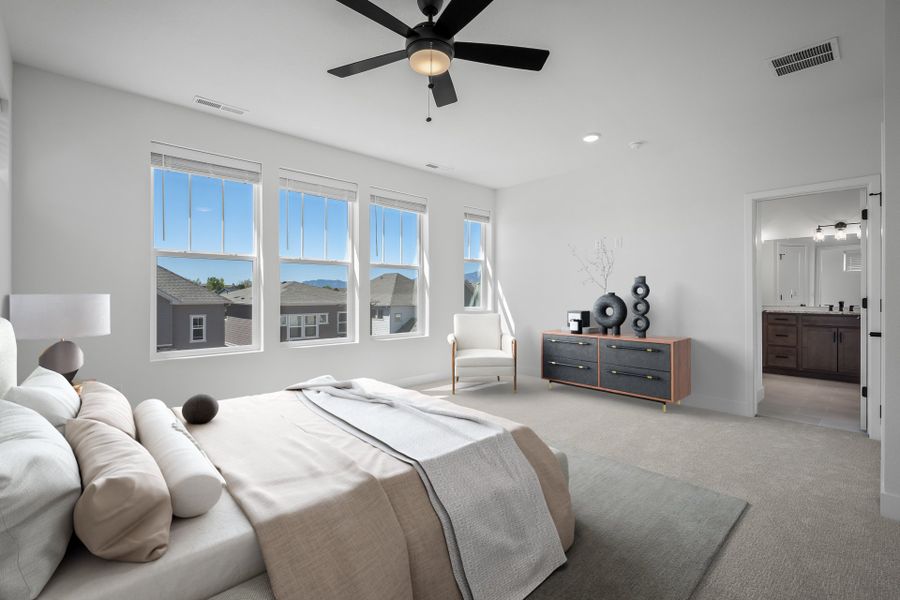 Furnished interior view inside a new home in Trailside at Cottonwood Creek, Colorado Springs (Image 8). Furnished interior view inside a new home in Trailside at Cottonwood Creek, Colorado Springs (Image 8).