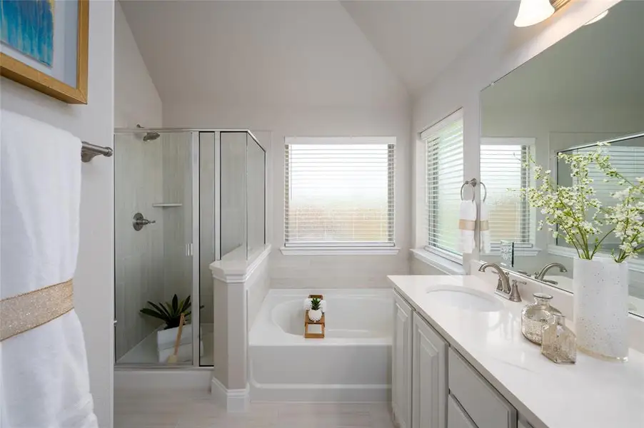 Furnished interior view inside a new home in Creekview Meadows, Pilot Point (Image 9).