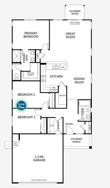 2D floor plan layout for the Summit by Risewell Homes in Wildera – Crest Series, San Tan Valley, AZ (Image 3).