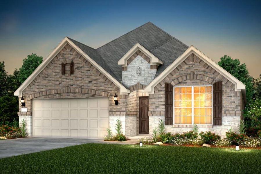 Pulte Homes, Sheldon elevation F, rendering