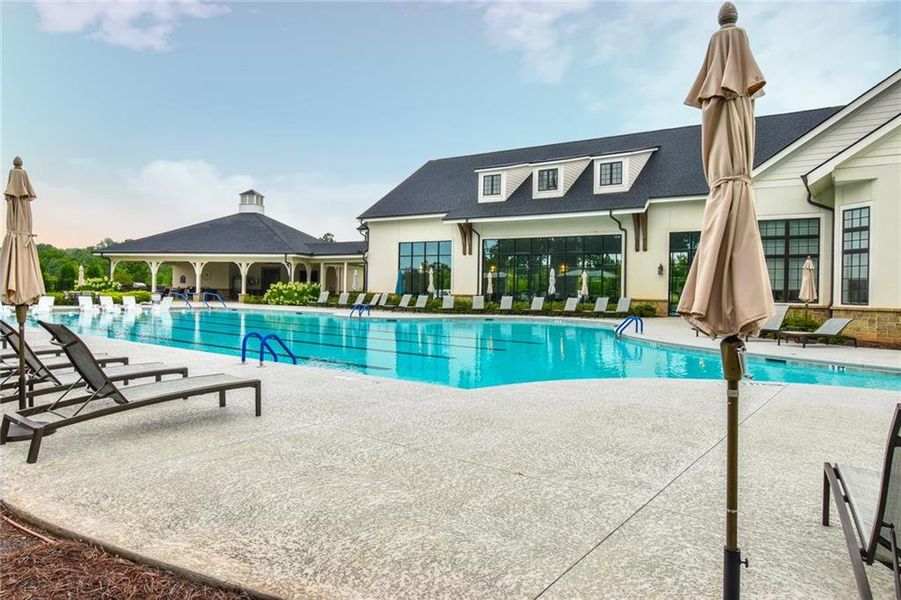 Front exterior of a new home in , Hoschton, GA, highlighting curb appeal (Image 20).