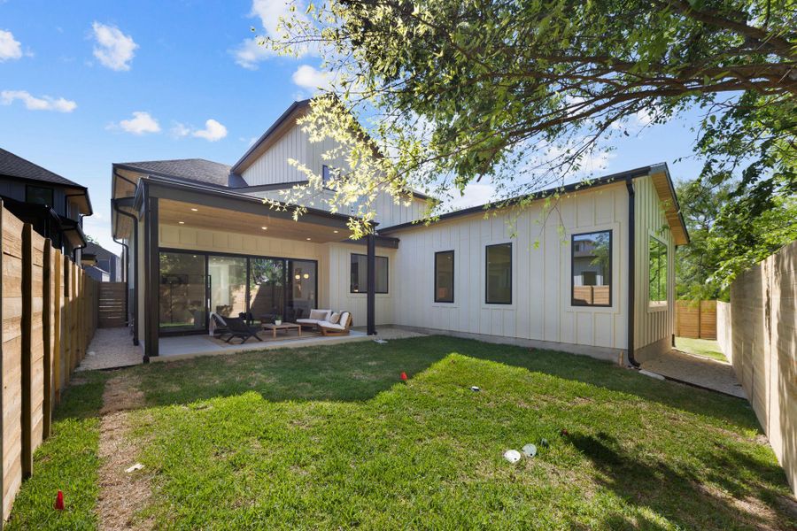 Exterior details and patio area of a home in , Austin (Image 21). Exterior details and patio area of a home in , Austin (Image 21).