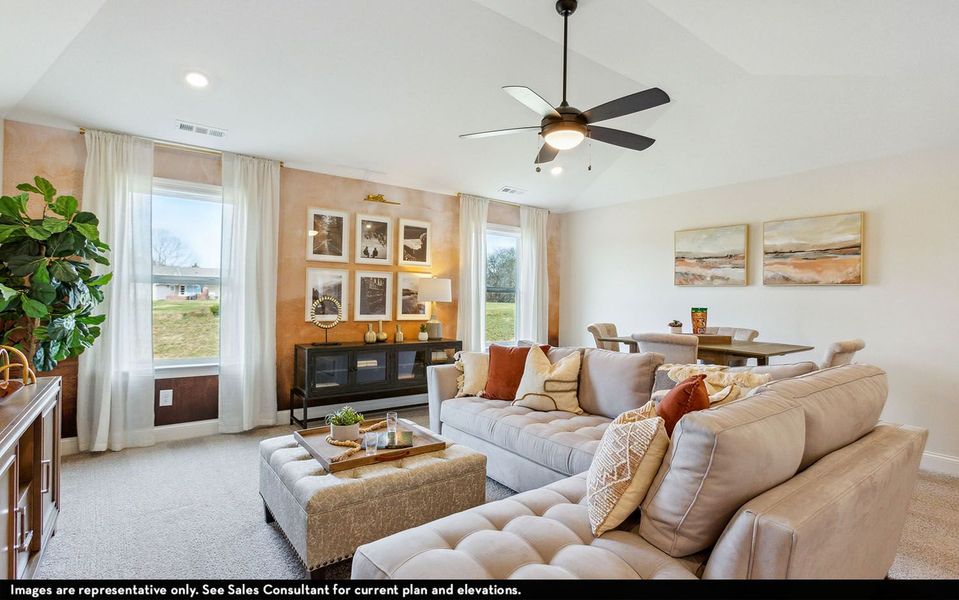 Furnished interior view inside a new home in McCain's Station, Gallatin (Image 16).