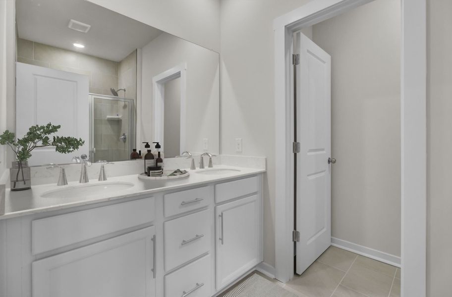 Furnished interior view inside a new home in Indigo Grove Townhomes, Johns Island (Image 15).