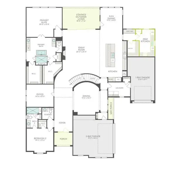 2D floor plan layout of this home in , Missouri City, TX (Image 2).
